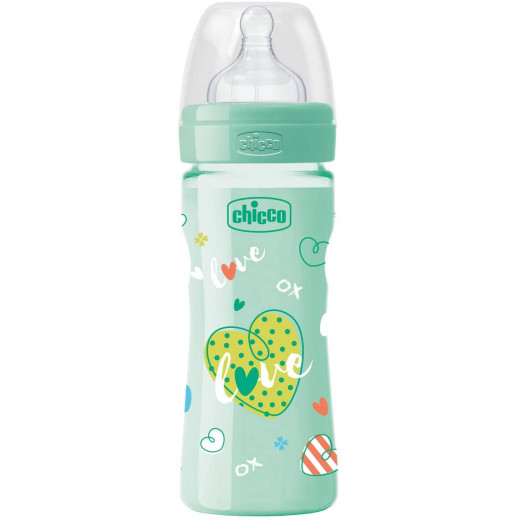 Chicco Well Being Feeding Bottle Green - 250 ml
