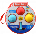 Fisher Price Dough Dots 7.5 Inch Carry Case 4 Pieces Set