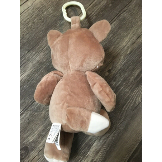 Cuddle Fox Baby 10" Pram Toy With Rattle On Backer Card