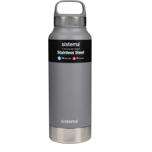 Sistema Bottle 650ml Stainless Steel - Grey