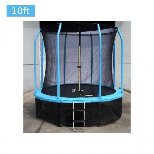 10 ft Trampoline with Safety Net, Light Blue