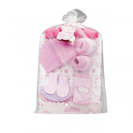 Little Mimos Baby Gift Set 9 Pieces, Pink