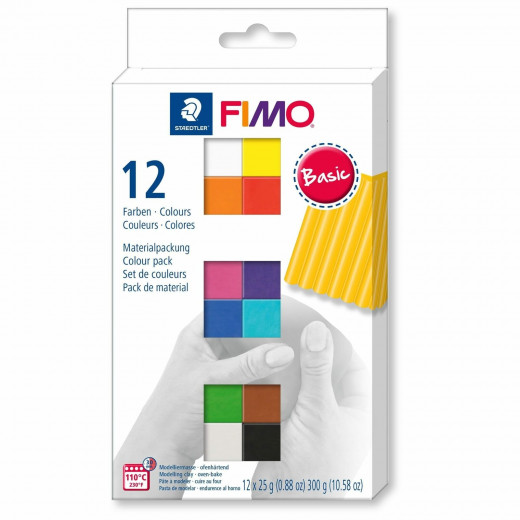 Staedtler Fimo Soft  Basic Set - Assorted Colours, Pack of 12