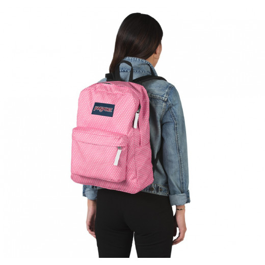 JanSport SuperBreak Backpack, Prism Pink Icons