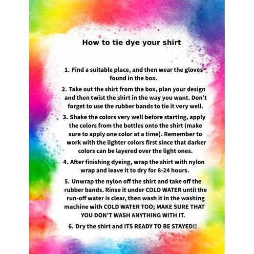 GUGU's Tie Dye your T-shirt, 11-14 years, Small