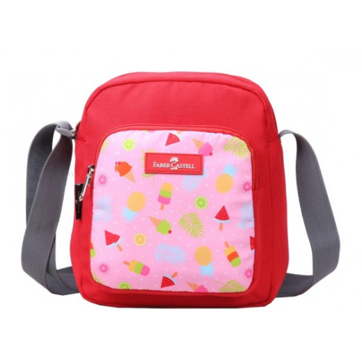 Faber Castell Insulated School Lunch Bag 4-Compartment, Red&Pink Ice Cream