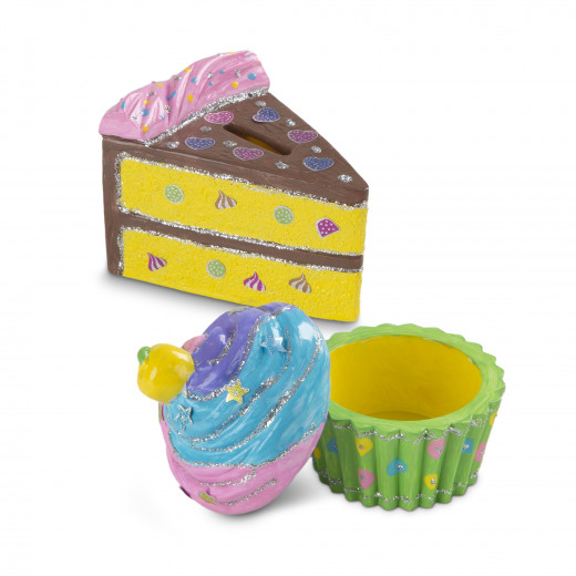 Melissa & Doug Decorate-Your-Own Treasure Boxes and a Cake Bank