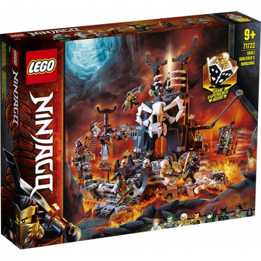 Lego Ninjago Skull Sorcerer’s Dungeons building set and board game with 8 minifigures, (1171 pieces)