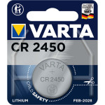 Varta CR 2450 620mAh 3v Lithium Coin Cell Battery