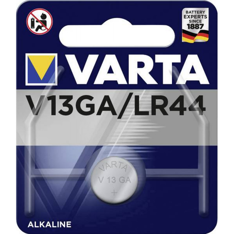 Varta Electronics AG13 Button cell LR44 Alkali-manganese 155 mAh 1.5 V 1 pc(s) | Home | Electronics | Chargers & Batteries
