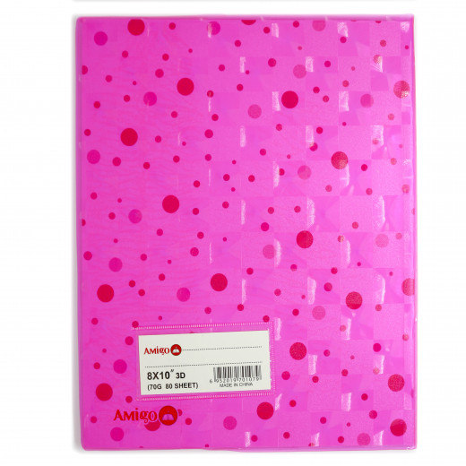 دفتر ملاحظات اللون الزهري من أميجو: 80 صفحة