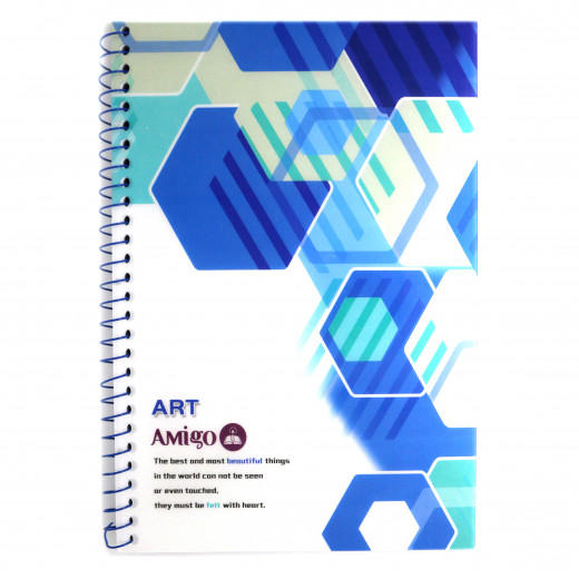 B5 دفتر ملاحظات "آرت" اللون الأزرق من أميجو:100 صفحة قياس الصفحة