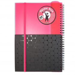 Amigo Spiral Wire Notebook With Ruler, Red Color, 96 Pages