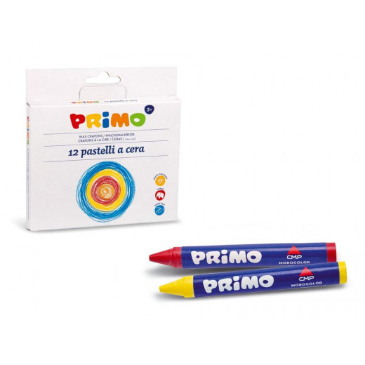Primo Set of Primo Wax Pastels of 12 Colors - Maxi