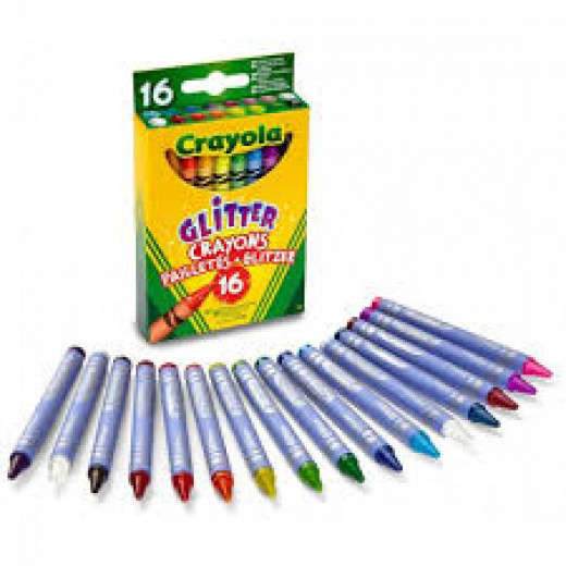 Crayola 16 Multi-Colored Glitter Crayons