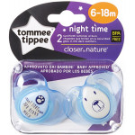 Tommee Tippee Night Soothers 6-18 month, (2 Piece),Light Blue