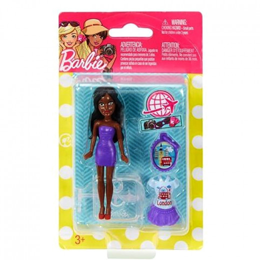 Barbie Travel Mini- 3 Designs, Assortment, 1 Pack, Random Selection