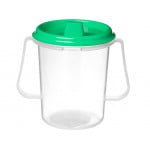 Sistema Drink cup with lid and spout 250 ml Green