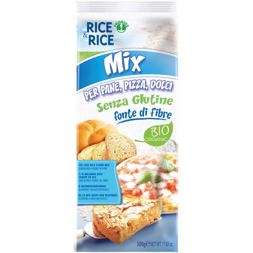 Probios Rice&Rice 500G Organic Mix -Bread Pizza&Baked Sweet Rice Flour - Gluten Free