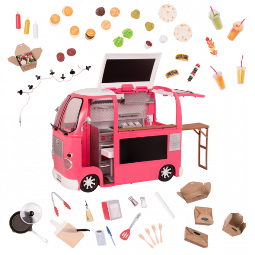 Our Generation Grill To Go Food Truck With Accessories,  Pink