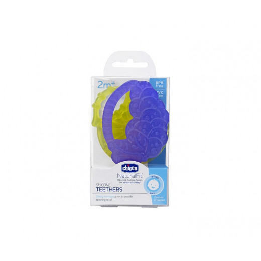 Chicco Soft Relax Silicone Teething Ring (2M+) 2 Pieces.