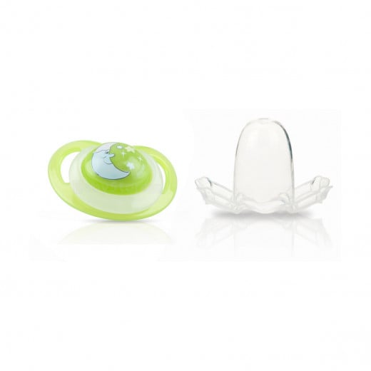 Nuby Orthodontic Glow in the Dark Soother - 0-6m - Green