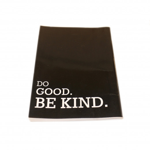 ABC Sleeved Notebook Arabic 80 pages, Black Cover - Do Good Be Kind