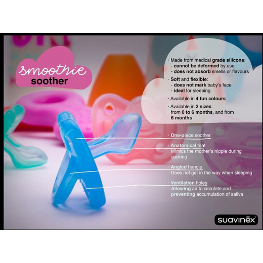 Suavinex Smoothie Collection Anatomical Soother Pacifier 6-18 Months - Pink