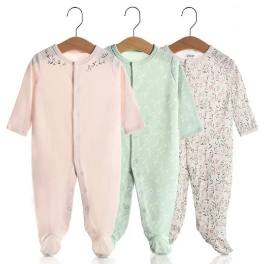 Colorland Long-Sleeve Baby Overall 3 Pieces In One Pack 9-12 Months