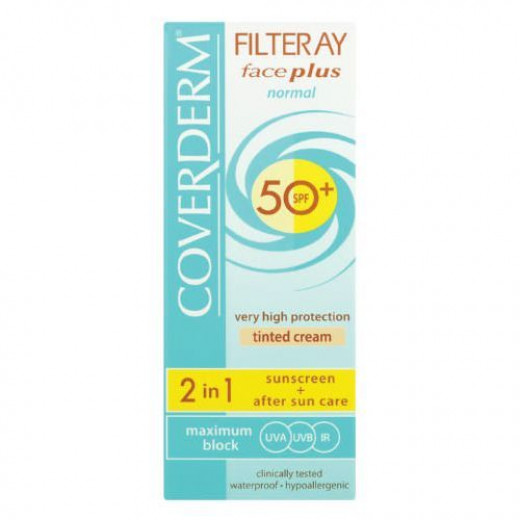 Coverderm - Filteray Face Plus SPF 50 Very High Protection Face Cream For Normal Skin (50Ml)