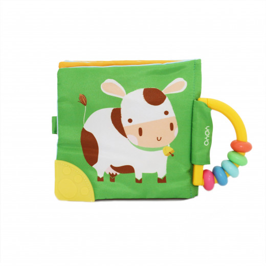 Soft Rattle and Teether Book (Cow)