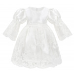 Little Princess 4 pieces Long Sleeves Dress Set for 3-6 months Girl, White