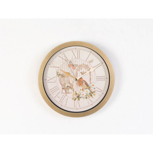 Madame Coco - Papillon Wall Clock, Gold