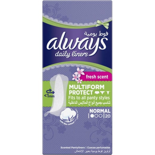 Always Everyday Pads for Women Contain a Refreshing, Regular and Versatile Scent 20 count