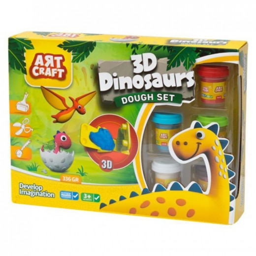 Art Craft 3D Dinosaur Play Dough Set