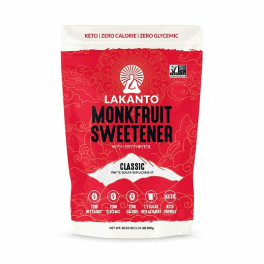 Lakanto Monkfruit  Sugar Substitute, Keto, Classic White, 1 LB