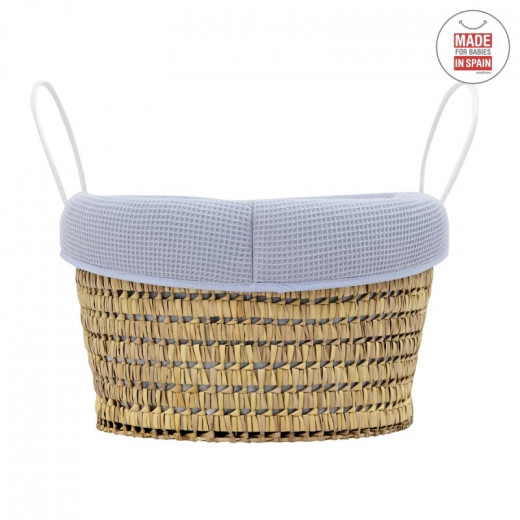 Cambrass - Quilted Basket Une Sky Blue 39x80x25 cm