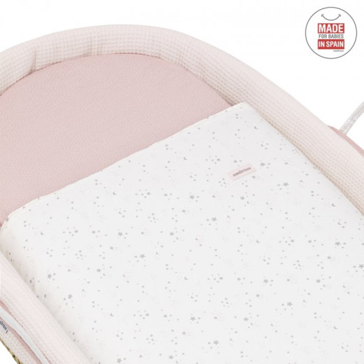 Cambrass - Quilted Basket Une Sky Pink 39x80x25 cm