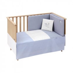 Cambrass - Set 2 Pcs.bedspread W/s Cot 70 Sky Blue 70x140x3 cm