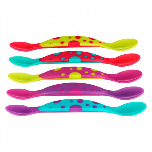 The First Years Two Scoop Infant Spoons, 5 Packs, Assorted Colors