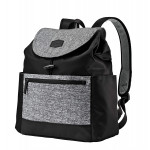 JJ Cole Mezona Cinch Top Backpack Diaper Bag Asphalt, Black