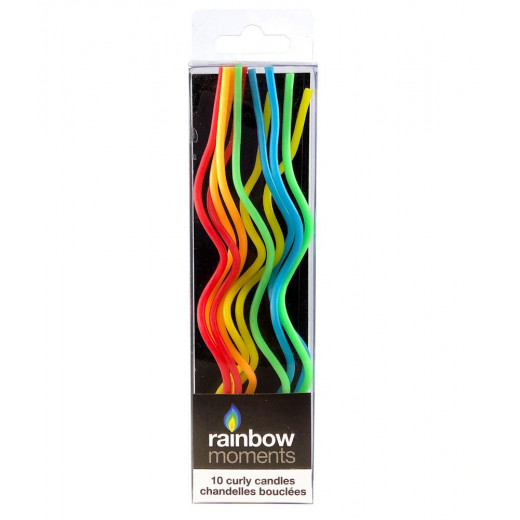 Rainbow Momment Curly Candles (10pcs)
