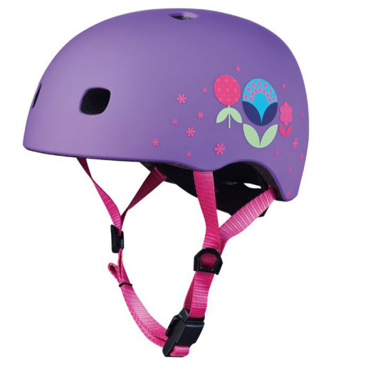 Micro PC Helmet, Floral Purple, Small