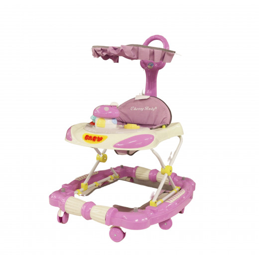 Baby Walker Jungle With Umbrella, Purple & Colorful