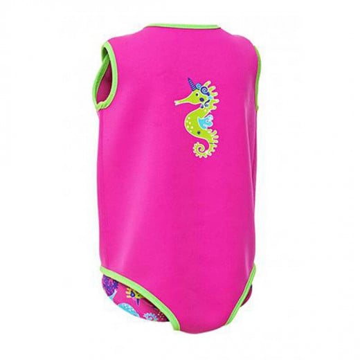 Zoggs Sea Saw Baby Wrap Pink ,3-6 months