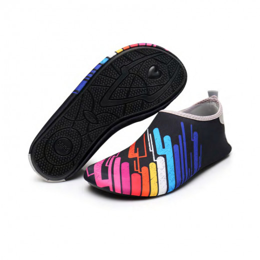 أحذية مائية للبالغين، تصميم الخطوط الملونة، قياس 38-39
