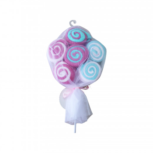 Snugly Baby 12 Pcs Lollipop Washcloth Gift Set - Pink