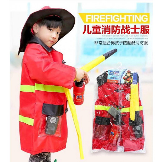 Firefighter Costume Set Free Size 3-6 Years
