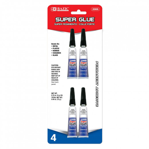 Bazic Super Glue,3g  (4/Pack)