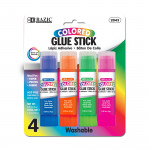 Bazic Washable Colored Glue Stick ,8 Gram, 4 Packs